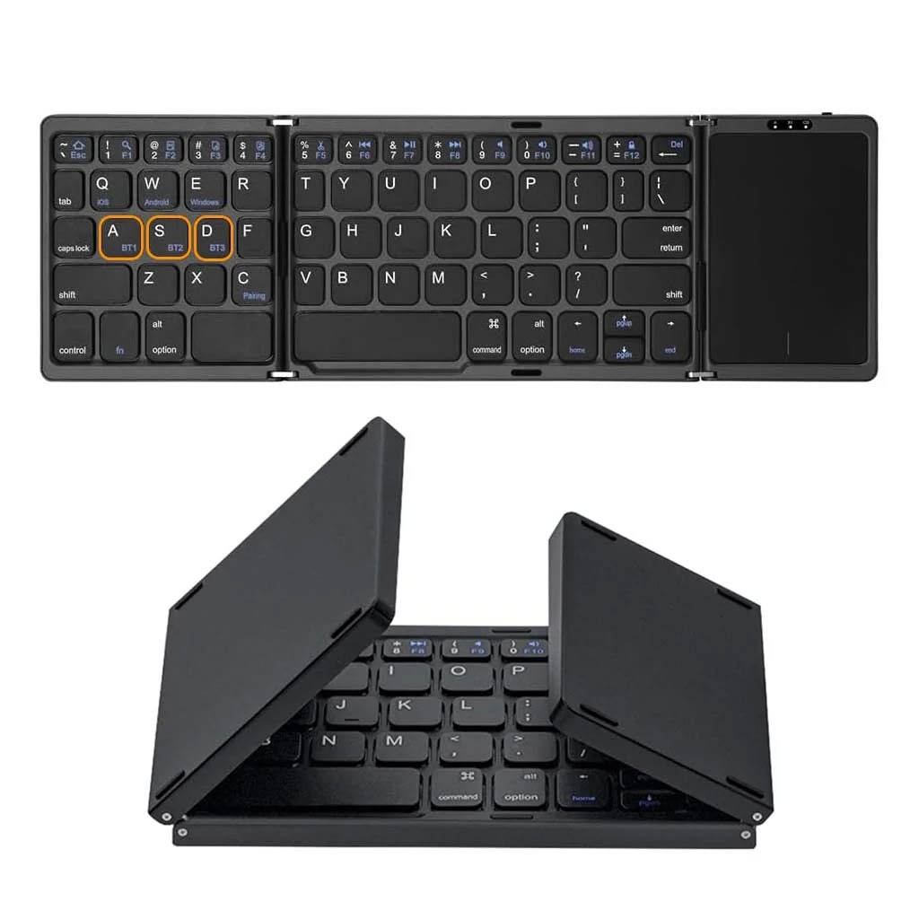 Foldable Bluetooth Keyboard with Touchpad